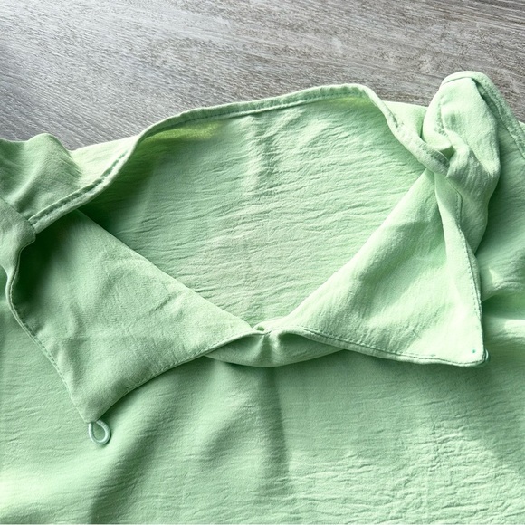 Estilo Tay Bright Green Sleeveless High Low Hem Ruffles Dress - Picture 13 of 15